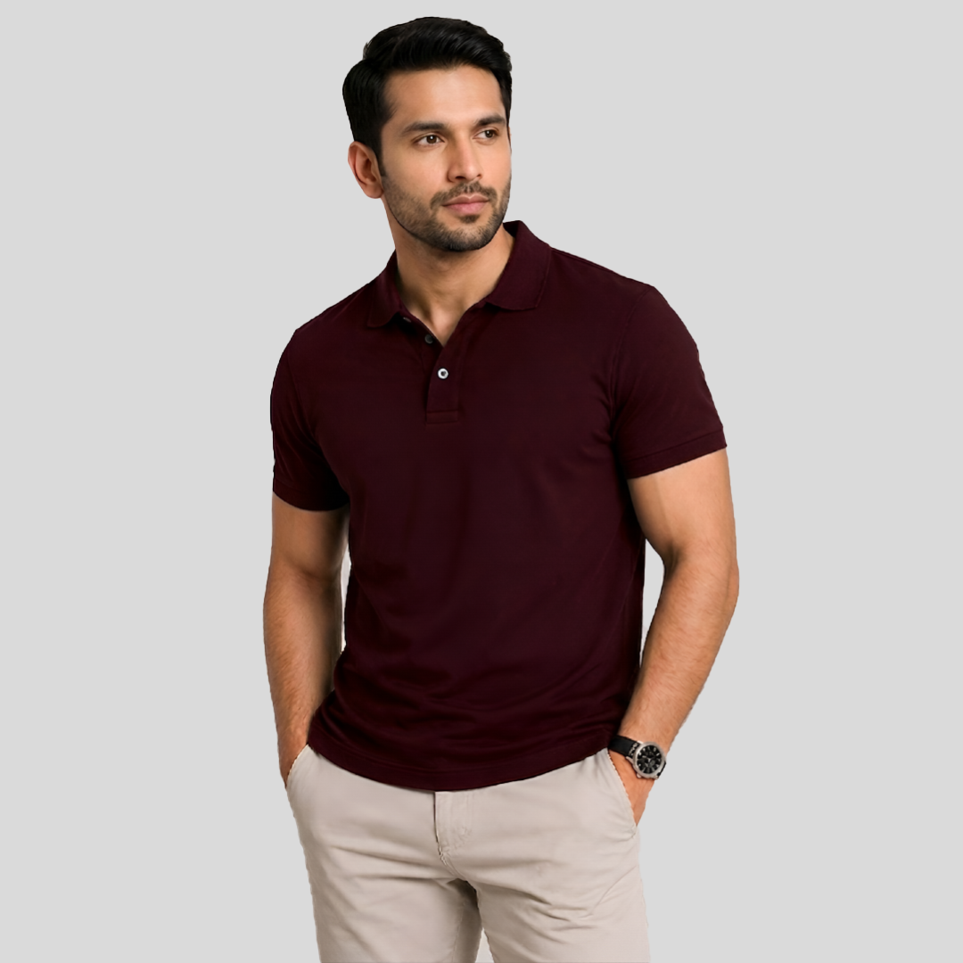 Elossette Premium Polo Shirt for Men | Classic Fit Cotton Polo