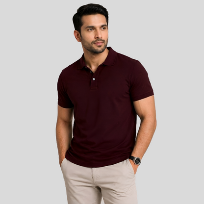 Elossette Premium Polo Shirt for Men | Classic Fit Cotton Polo