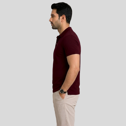 Elossette Premium Polo Shirt for Men | Classic Fit Cotton Polo